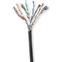 Nedis CAT7-Netzwerkkabel-Rolle / Solid / S/FTP / Reines Kupfer / 100 m / Aussenbereich / Rund / PE / Schwarz / Pull Box - ausziehbar