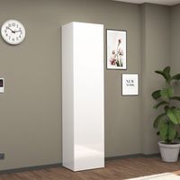 Armario de entrada zapatero blanco brillante 1 puerta 45 x 35 x 191 h Dory