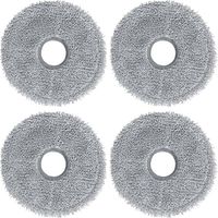 Chiffons de nettoyage de rechange compatibles avec les aspirateurs robots Dreame L10 Ultra / L10S Pro / L10S Ultra / L10S Pro Ultra Heat / L10 Prime / L20 Ultra / X40 Ultra / Xiaomi X10+ / X20+ (4 piè