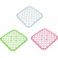 Tapis d'évier en plastique pour évier de cuisine, accessoires de lavabo, tapis d'évier antidérapant, tapis de vaisselle, tapis de fond d'évier pour évier et évier avec trous de drainage 3 pièces