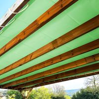 Pergola-Plane Salbeigrün 3x3 m - 5 Jahre Garantie TECPLAST - LP506PR - Wasserdichte Plane für Pergola oder Gartenlaube aus PVC für die Terrasse