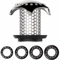 Haarfängerfilter für die Badewanne, Edelstahl-Abfluss-Haarfänger für die Badewanne, passend für Abflussgrößen von 3,5 cm bis 4,5 cm
