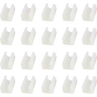 Piedino per Sedia Tubo Tondo Estremità Tubo Piede Tavolo Poltrona Buffer Mobili Forma U Plastica Bianco Diametro 14mm,20Pcs STOL