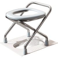 Toilettes pour personnes âgées, chaise de toilette mobile, tabouret pour femmes enceintes, chaise pliante robuste en acier inoxydable