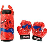 LYERCW - Sac de frappe Spider-Man pour enfants, jouet de boxe avec gants et support réglable, cadeau d'anniversaire pour garçons de 4 à 9 ans