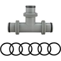 pool hose adapter, T-bar extension for 38mm hose connection, 3 way hose connection, pool connection kit for Intex Bestway Coleman pool hose extension