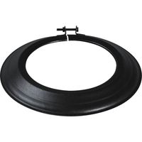 TEN – Rosace noir mat 139 – Émail pour finition murale – Diamètre extérieur 139mm – Pour conduits de cheminée