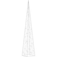 vidaXL Cône lumineux décoratif à LED Acrylique Blanc froid 90 cm