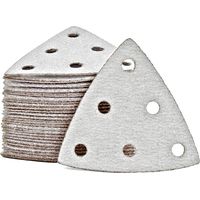 MioTools Shark Klett-Schleifblätter, 93 mm, 6-Loch, f. Deltaschleifer, Normalkorund (50 Stk.) K80