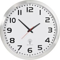 EUROTIME 56863 Funk Wanduhr 50 cm Silber