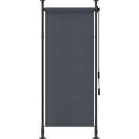 Outsunny – Store banne manuel rétractable 120x310cm – Tissu polyester avec protection UV30+ – Aluminium léger et cadre métallique robuste – Gris foncé