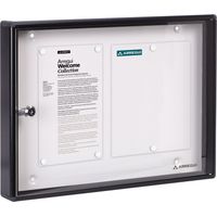 Arregui – Panneau d'affichage aluminium PAN44 – Vitrine avec serrure à clé – Fond aimanté – 8 aimants – 35 x 48 x 5 cm – Format 2 x A4 – Noir