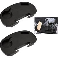 Lot de 2 Plateau Latérales de Chaise, Tablettes de Téléphone et Porte-gobelet, Facile à Clipser, Convient Portable pour Pêche Chaises Longues Camping Pique-Nique, Extérieur, Plage, Jardin