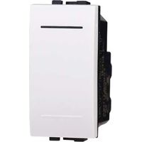 Bouton 1P 10A compatible Bticino Livinglight couleur blanc