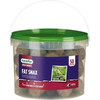 Gardman Tub Of 50 x Fat Snax Balls Seed Suet Cereal Mix Food Wild Bird