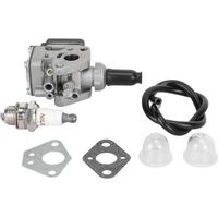 Vergaser-Kit mit Ölleitungsdichtung, Zündkerze, Gartenwerkzeugteile für Rasenmäher-Freischneider-Trimmer KBH48A