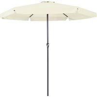 Parasol Ø 330 cm Parasol en aluminium avec manivelle Protection solaire jardin terrasse extérieur Beige