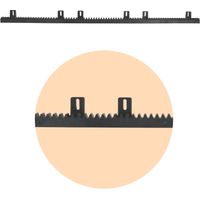 Crémaillère pour portail nylon avec trame acier – Longueur 1m – Module 4 – Section 22x22mm – Compatible avec tous les automatismes – Automatisme Online