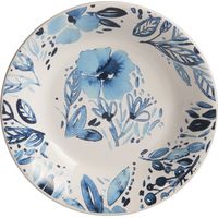 Trend - Assiette creuse Jardin bleu 20,5 cm (lot de 6)