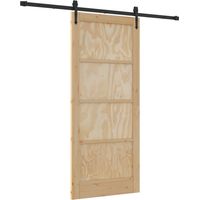 Maison Exclusive - Porte coulissante ORKDAL Naturel et noir 86 x 198,5 cm