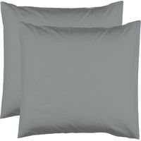 2 Taies d'Oreiller 63 x 63 cm - Gris