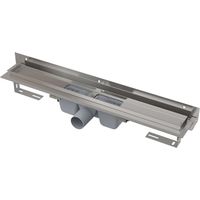 Alcadrain Canaline - Canalina doccia Flexible 65 cm, con collare regolabile a parete, acciaio inox APZ4-650