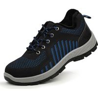 Mens Steel Toe Cap Trainers,Lightweight Non-Slip Safety Shoes,Breathable Cushioning Work Shoes,Anti Slip Puncture Resistant Steel Sole,Shock Absorbing,Water and Oil Repellant Safety Shoe-37