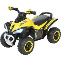 Quad todoterreno infantil con luces, sonidos y asiento amplio +18 meses 67,5x38x44 cm Amarillo y Negro