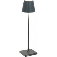 Lampada LED 3000K da tavolo dimmerabile Grigia POLDINA PRO MICRO 1.6W IP65 ZAFFERANO LD0490N3