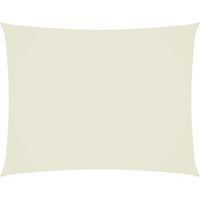 Voile d'ombrage tissu oxford rectangulaire 3x6 m crème vidaXL