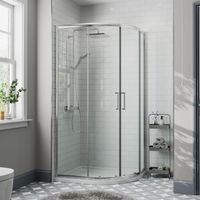 1200 x 800mm Right Hand Offset Quadrant Shower Enclosure Framed 8mm Safety Glass