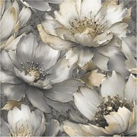 Muriva Aminah Floral Charcoal Gold Wallpaper Paste The Paper Heavyweight