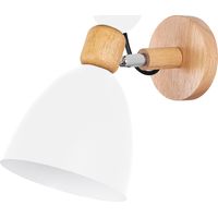 Applique Murale - Style Scandinave - Métal et Bois - Jorson Blanc
