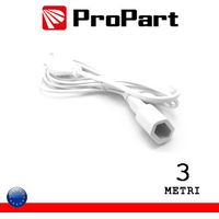4mm Stecker-Buchse-Verlängerung White 3m Pepb08s-3-w