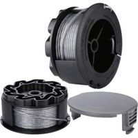 Bobine Fil pour BOSCH UniversalGrassCut Coupe Bordure 18 18-26 18-260 F016800570 avec Couverture (2 pièces)..DEBUNS