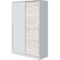 Armadio 2 ante scorrevoli truciolato bianco 200x120x50cm