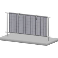 Zelsius Solarmodul Balkonhalterung Set für 1 Solarpanel, Set für senkrechte Solarpanelmontage