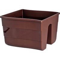 Maceta para barandilla Wave 30 Marrón