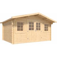 Abri de jardin en bois avec toiture en feutre bitumé et serrure inox STELO 10m²