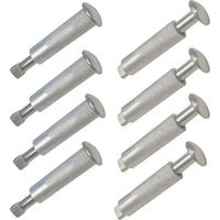 Piton Bache Piscine 10pcs Piton Escamotable pour Bache Piscine Piton Douille Retractable Piscine Pitons Douilles Escamotables en INOX 16 x 65 mm (10)