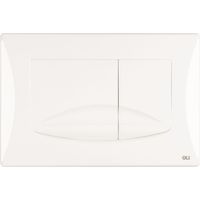 Koło Bouton de chasse WC - Modèle Slim - Blanc - Résistant aux rayures - Installation facile