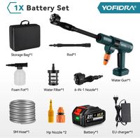 Idropulitrice 200 Bar Brushless Compatibile con Batteria Makita, Idropulitrice Senza Fili Portatile per Auto Giardino Terrazza(Con 1 Batteria)