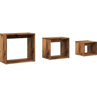 Maison Exclusive - Tables gigognes 3 pcs vieux bois bois d'ingénierie
