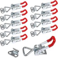 10 pcs metal hinge lock, GH-4001 lock, quick adjustable stainless steel 304 woodworking clip hinge clip snap fixing for fixing and fastening, load capacity 100KG