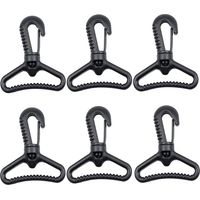 Mousquetons en plastique, mousqueton pivotant en plastique pour porte de poussée - Mousqueton rotatif - Mousqueton rotatif - Fermoir à boucle pour sangle, Noir(3.8cm)