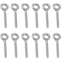 Boulons à œil en Acier Inoxydable à Tige Longue, Pack de 12 vis à Oeil M6, Long Shank Eye Bolt, vis à Oeil M4, vis à Oeil, pour Rôle de Fixation et D'accrochage