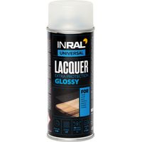 Barniz acrílico transparente brillante INRAL Lacquer – secado rápido, protección contra calor y rayaduras – 400 ml