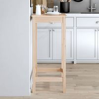 Vidaxl – Table de bar en bois massif de pin 50x50x110 cm – Cadre stable – Idéale pour repas en extérieur – Style rustique