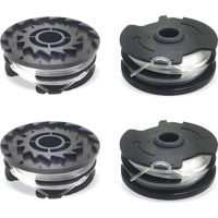 BRAVIX Lot de 4 bobines de rechange LIDL Parkside, fil nylon de rechange pour débroussailleuse LIDL Parkside, débroussailleuse PRTA 20-Li A1, B2, C3, PRT 550 A1, A3, PRT 300 A1-2 x 10 m 1,65 mm