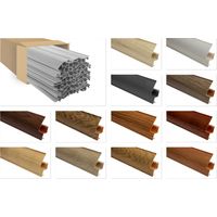 PVC battiscopa pacchetti risparmio battiscopa 23x65mm moderna canalina per cavi: 8649 effetto legno di pera, Angolo interno